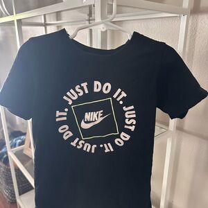 Nike Kids Black Tee with Just Do It Design